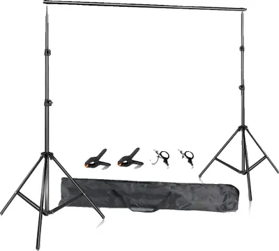 Productafbeelding van Fotografie-achtergrondsteunsysteem, lichtgewicht, verstelbaar ontwerp, 260x300 cm, model B, zonder zandzak