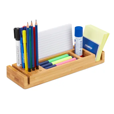Produktbild von relaxdays Schreibtisch Organizer Bambus