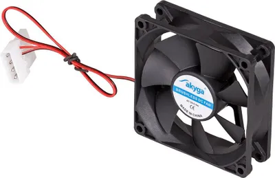 Produktbild von Akyga AW-8A-BK Gehäuselüfter 80 mm Lüfter für PC Molex 12 V Schwarz 2000 rpm