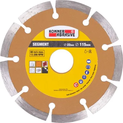 Obrázek produktu pro Kotouč KONNER D71003 115 mm, diamantový řezný kotouč, segmentový