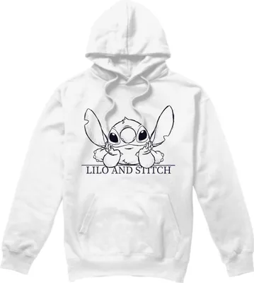 Immagine prodotto di Lilo & Stitch - Felpa con cappuccio da uomo TV4557 (L) (Bianco)