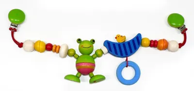 Produktbild von Babyspielzeug Kinderwagenkette Frosch mit Ente BxLxH 520x40x100mm NEU