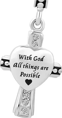 Image de Pendentif Pandora, croix avec cœur, charms Trusky
