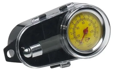 Produktbild von Dunlop Luftdruckprüfer Analog, Metall, 100psi/7,5bar, 10cm, PKW/LKW/Motorrad