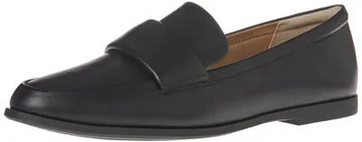 Produktbild von A. Essentials Damen Loafer mit weicher Mokassin-Zehenpartie, Schwarz Kunstleder,