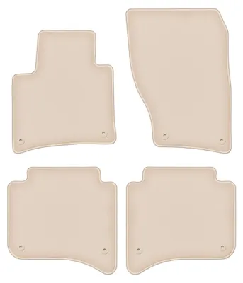 Productafbeelding van Velours automatten voor Volkswagen Touareg II vanaf 2010 (SUV) – 4-delig, beige, op maat – Wielganizator FORTUNA