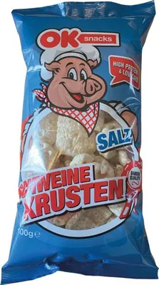 Produktbild von OK Snacks Schweinekruste Salz 100g