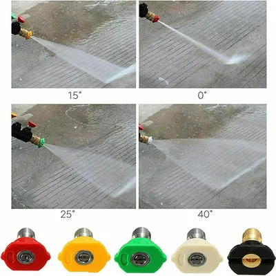 Immagine prodotto di Attrezzo per idropulitrice con lancia schiumogena, spruzzatore per autolavaggio, ugello a 5 colori per la pulizia e l'uso in giardino