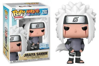 Imagen del producto de Naruto Shippuden, figura de vinilo POP! de la serie de animación, personaje Jiraiya, uno de los Sannin, 9 cm