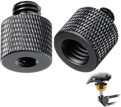 Immagine prodotto di Adattatore per treppiede fotografico in 2 pezzi, da 1/4" a 3/8", adattatore universale per fotocamera e treppiede