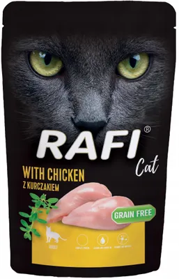 Zdjęcie produktu dla RAFI Cat Chicken  Mokra Karma Dla Kota z Kurczakiem 100g
