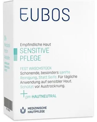 Imagen del producto de EUBOS, jabón sólido para pieles sensibles, 1 unidad. Jabón