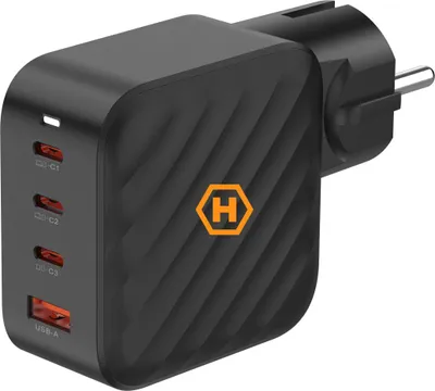 Immagine prodotto di ALIMENTATORE HAMMER RAPIDCHARGE 100W, 3 porte USB-C, 1 porta USB-A, ricarica rapida