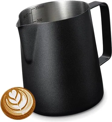 Produktbild von Famanu Milchkanne 350 ml - Edelstahl, schwarz