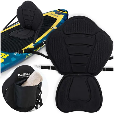 Obrázek produktu pro Pěnové sedadlo pro paddleboard, barva černá, s nastavitelnými popruhy