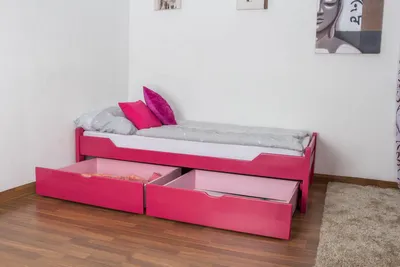 Produktbild von Buche Stauraumbett 90 x 200 cm Rosa