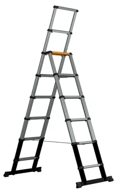 Obrázok produktu pre Teleskopický hliníkový rebrík – 2,35 m, 8 priečok – skladací, kompaktný
