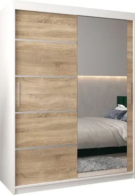 Produktbild von Kleiderschrank, Schiebetürenschrank Schlafzimmer, Schrank mit Spiegel VERONA 2 150 cm