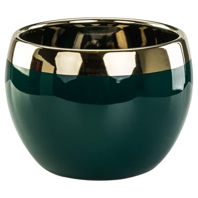 Obrázok produktu pre Kvetináč zelená fľaša Glamour Shape Ball 12,5 x 9 cm