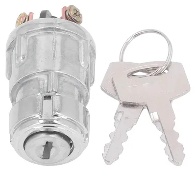 Imagen del producto de Interruptor de encendido con cerradura de seguridad y 2 llaves, motor de arranque para automóviles, tractores, camiones y vehículos agrícolas