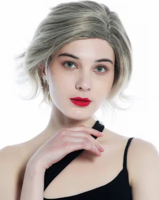 Produktbild von WIG ME UP Perücke kurz wild gewellt gescheitelt Scheitel Balayage Hellbraun Hellblond DW3334-10T613