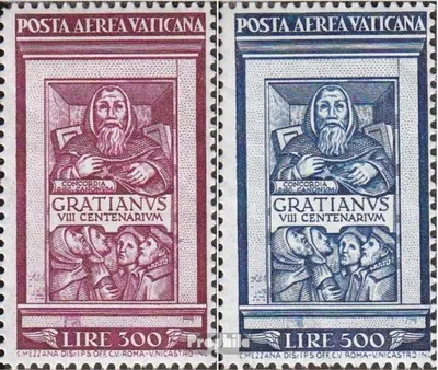 Produktbild von Briefmarken Vatikanstadt 1951 Mi 185-186 (kompl.Ausg.) postfrisch Decretum Gratiani