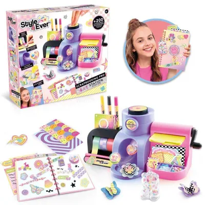 Productafbeelding van Canal Toys Style 4Ever 4-in-1 Decoratiestation: knutselset met embossingplaat en stickers