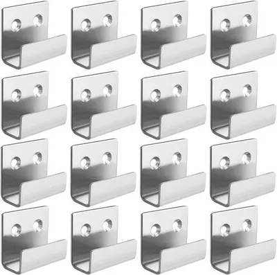 Immagine prodotto di 16 ganci in Vetroceramica, robusti, in acciaio inossidabile, a forma di U, argento, 40x15x35 mm