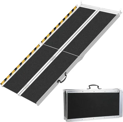 Image de Rampe d'accès pour fauteuil roulant Hengda Rampe d'accès pliable Rampe d'accès en aluminium antidérapant 152cm jusqu'à 270kg