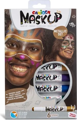 Immagine prodotto di CARIOCA Pennarelli per maschera viso, 6 pezzi metallizzati