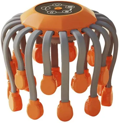 Image de Appareil électrique pour le cuir chevelu et les cheveux, 20 modes de vibration, orange, taille S