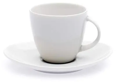 Produktbild von Espressotasse mit Untertasse, tschechisches Porzellan, Loos, 90 ml, weiß, Thun 1794