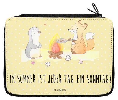 Produktbild von Mr. & Mrs. Panda Bleistiftetui Sommer Sonntag Motiv - Gelb Pastell - Geschenk, Kamin, Inspiration, Federmappe, Schlampermäppchen, Sommergefühle, Mäppchen, Sommerprodukte