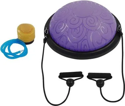 Produktbild von Famanu Yoga Balance Ball Halbkugel 46 cm rutschfest dick explosionssicher für Pilates und Yoga - Grau
