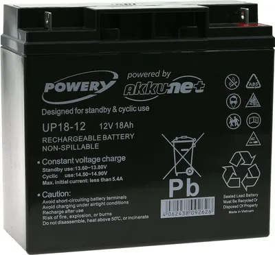 Produktbild von Powery Bleiakku -Ersatz für FIAMM Typ FG21803 12V 18Ah