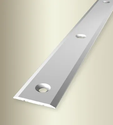 Produktbild von PROVISTON | Übergangsprofil | Breite: 25 mm | Höhe: 0 - 99 mm | Länge: 1000 mm | Aluminium eloxiert | Glatt | Silber | Mittig Versenkt Gebohrt