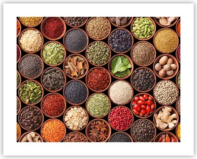 Produktbild von Poster - Poster ohne Rahmen - Gewürz Küche - 50x40 cm - Wand Bild - Wanddeko - Wandbilder - Kunstposter - Wandposter - Bilder - Kunstdruck - Wanddekoration - Wandbild - P2XAA50x40-3600
