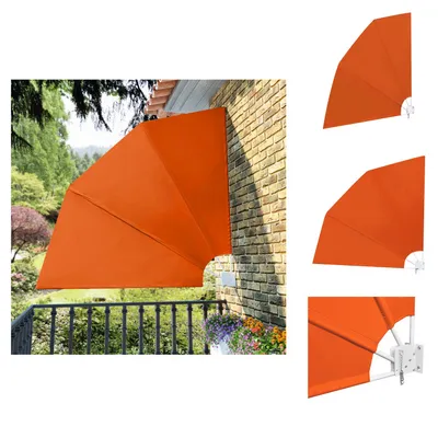 Produktbild von vidaXL Faltbarer Balkonfächer Terracotta-Rot 210×210 cm -  Sonnenschirme & Sonnenschutze