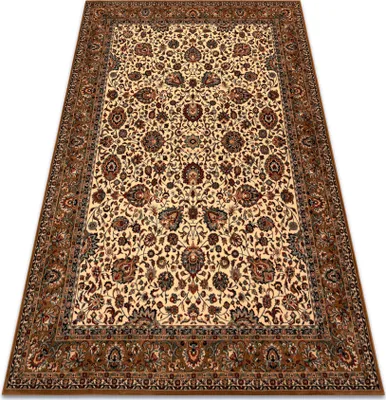 Produktbild von Wollteppich KASHQAI 4362 103 Blumen, Rahmen beige / rotwein beige 160x240 cm