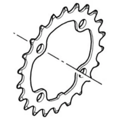 Produktbild von Shimano DEORE FC-M532 22 Zähne silber