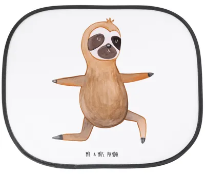 Produktbild von Mr. & Mrs. Panda Auto Sonnenschutz Faultier Yoga - Weiß - Geschenk, Autoscheibe, Pkw, Namaste, Yogaübungen, blendschutz, autosonnenblende, Sonnenblende
