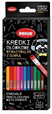 Obrázek produktu pro Tužky s gumkou, 12 barev - Beniamin