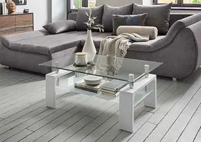 Produktbild von Couchtisch >126/302-09< in Klarglas, Glas - 100x60cm (BxH)