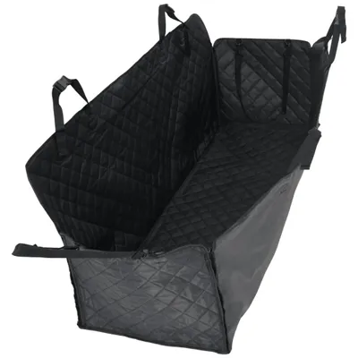 Image de vidaXL Housse de siège de voiture pour chien Noir 137x46x50 cm