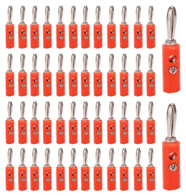 Image de Fiche banane JT-002 4 mm, nouveau modèle, sans soudure, pour matériel pédagogique, rouge