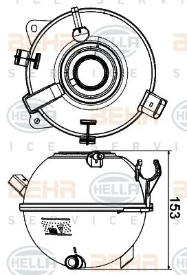 Produktbild von HELLA Ausgleichsbehälter Kühlmittel 8MA 376 702-434