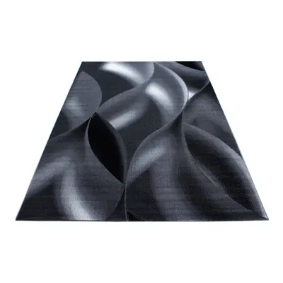 Image de Ayyildiz | Tapis Moderne - 200 cm x 290 cm - Gris et Noir - Design Géométrique - Antidérapant et Doux