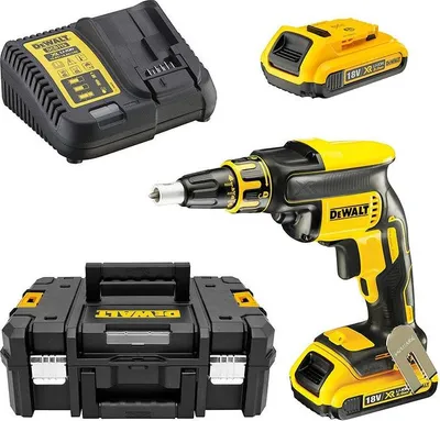 Produktbild von DeWALT DCF620D2-QW, Elektrischer Schraubendreher, Pistolengriff, 1/4", Schwarz, Gelb, 4400 RPM, 30 Nm