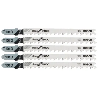 Obrázok produktu pre Bosch T 101 D pílové listy Clean na drevo 5 ks 100 mm ( 2608630032 )