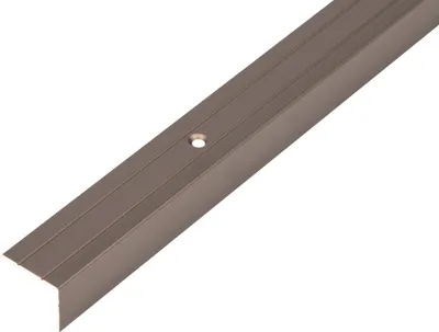 Zdjęcie produktu dla Alberts 476779 Profil zabezpieczający stopnie schodów, aluminium, anodowany na brązowo, 1000 x 25 x 20 mm